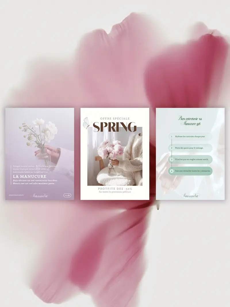 Templates de posts Instagram personnalisables sur Canva im.ba design